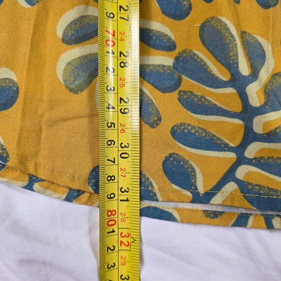 Salty Crew Mens XL Yellow Blue Short Sleeve Button Up Shirt Stretch Fit Casual - Picture 11 of 11